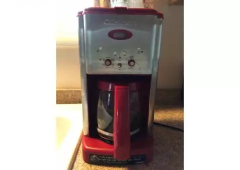 Red Cuisinart Coffe maker